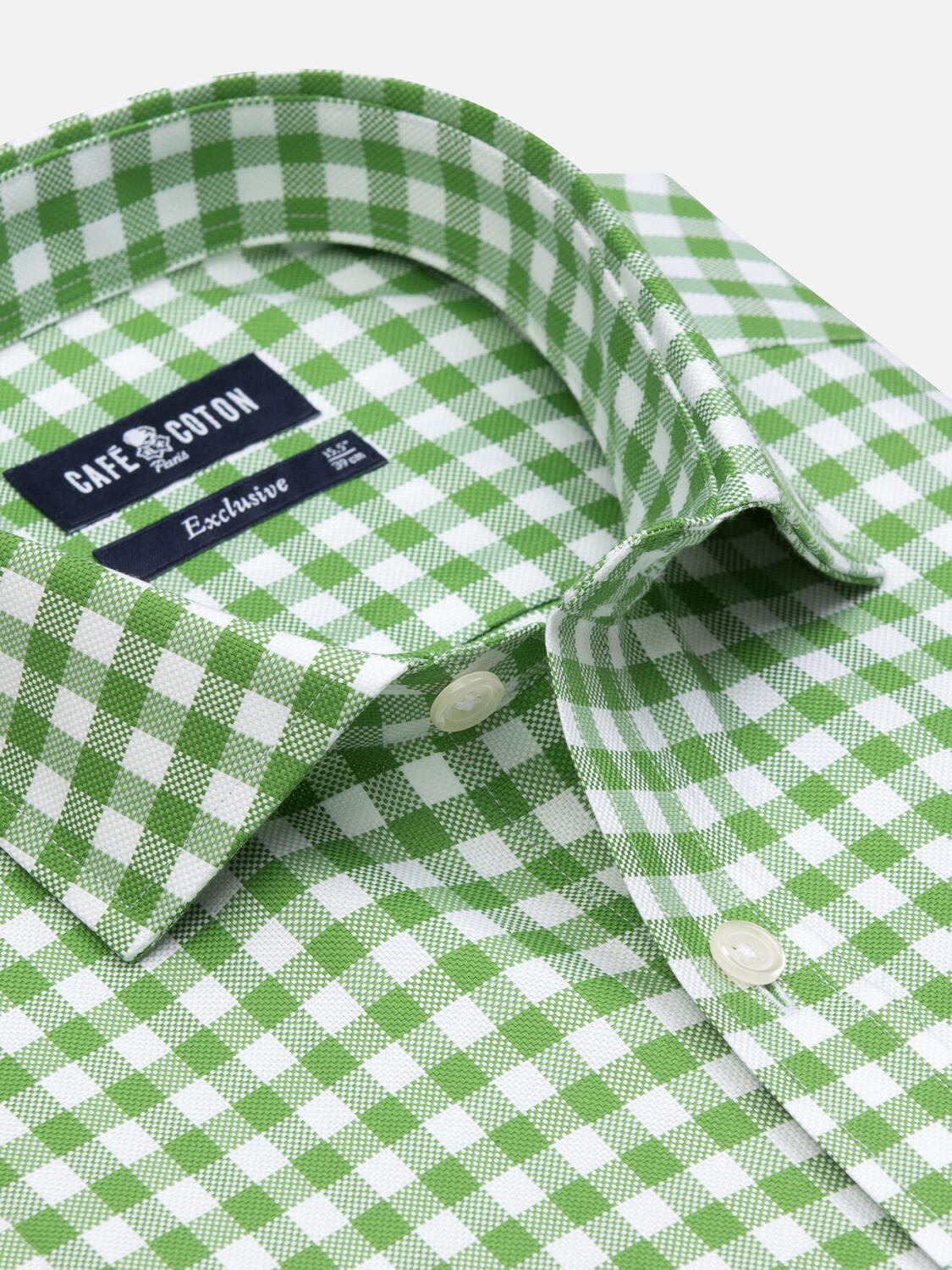 Camicia Ash a quadri verde cenere