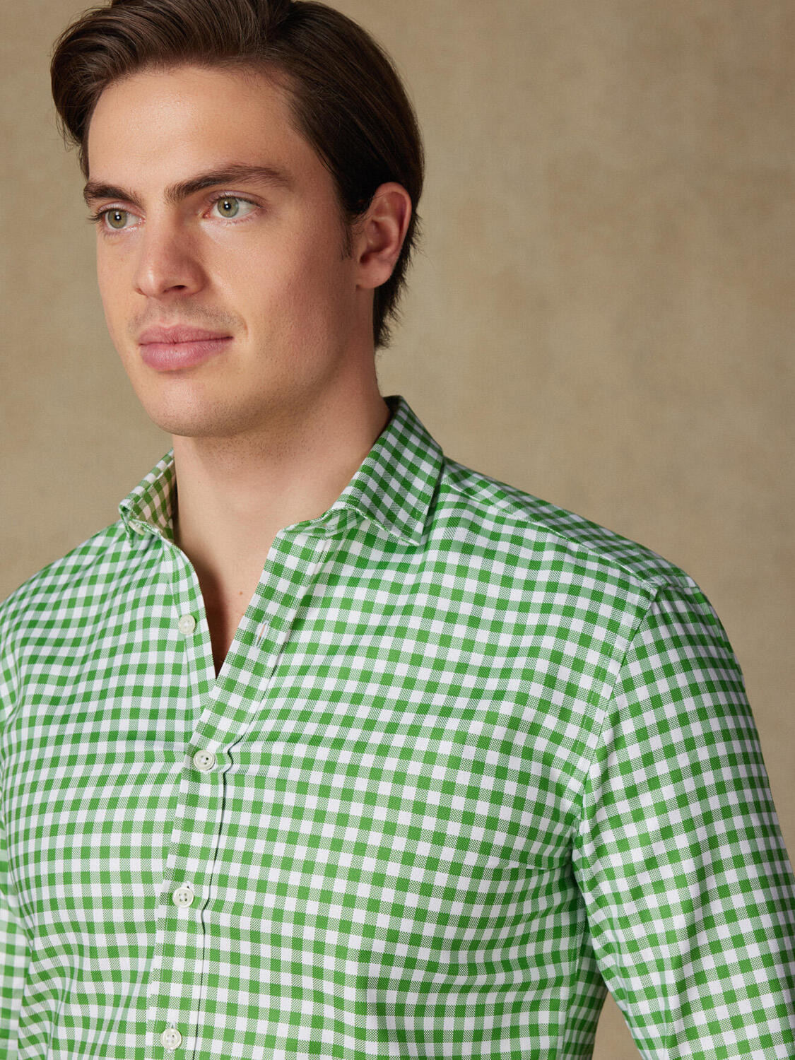 Camicia Ash a quadri verde cenere