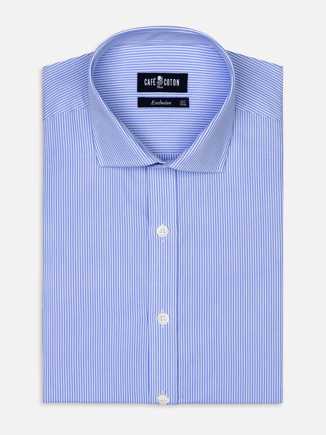 Chemise Axel à rayures bleues