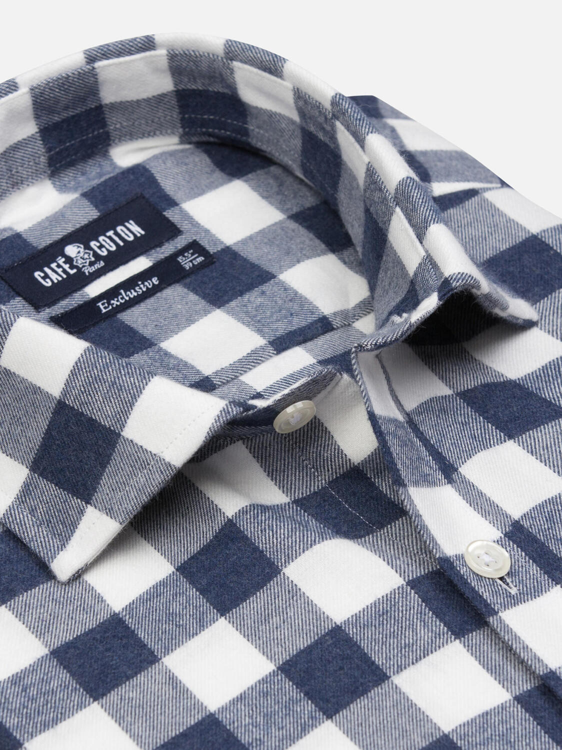 Camicia Barkley in flanella a quadri blu