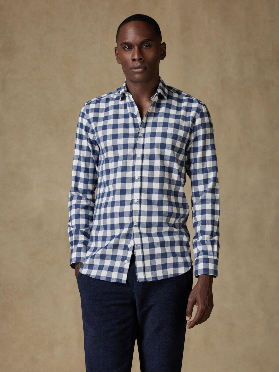 Camicia Barkley in flanella a quadri blu