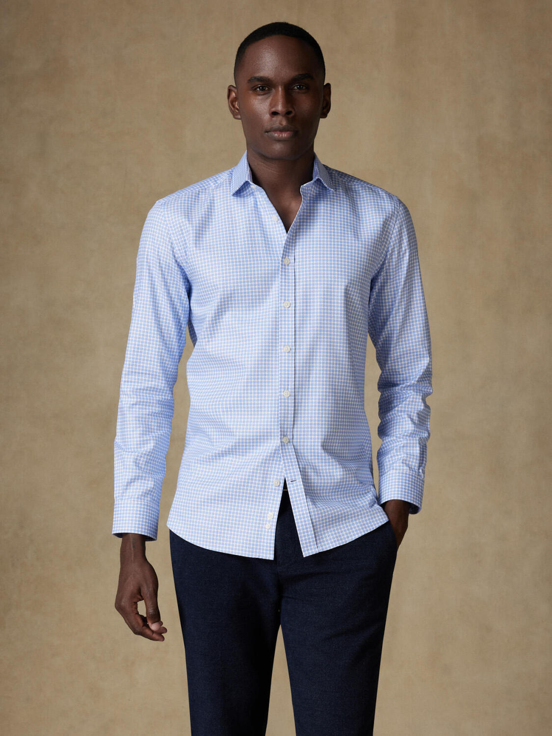 Camicia Barney a quadri cielo