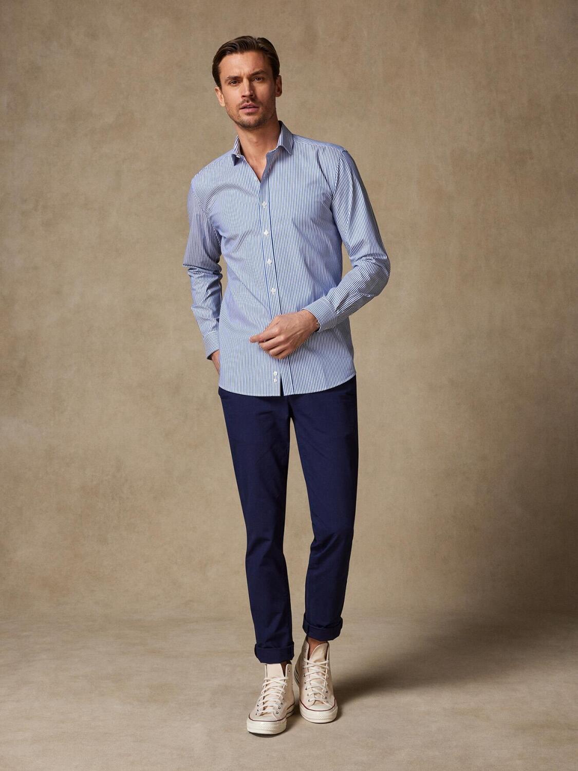 Chemise Barney à rayures marine