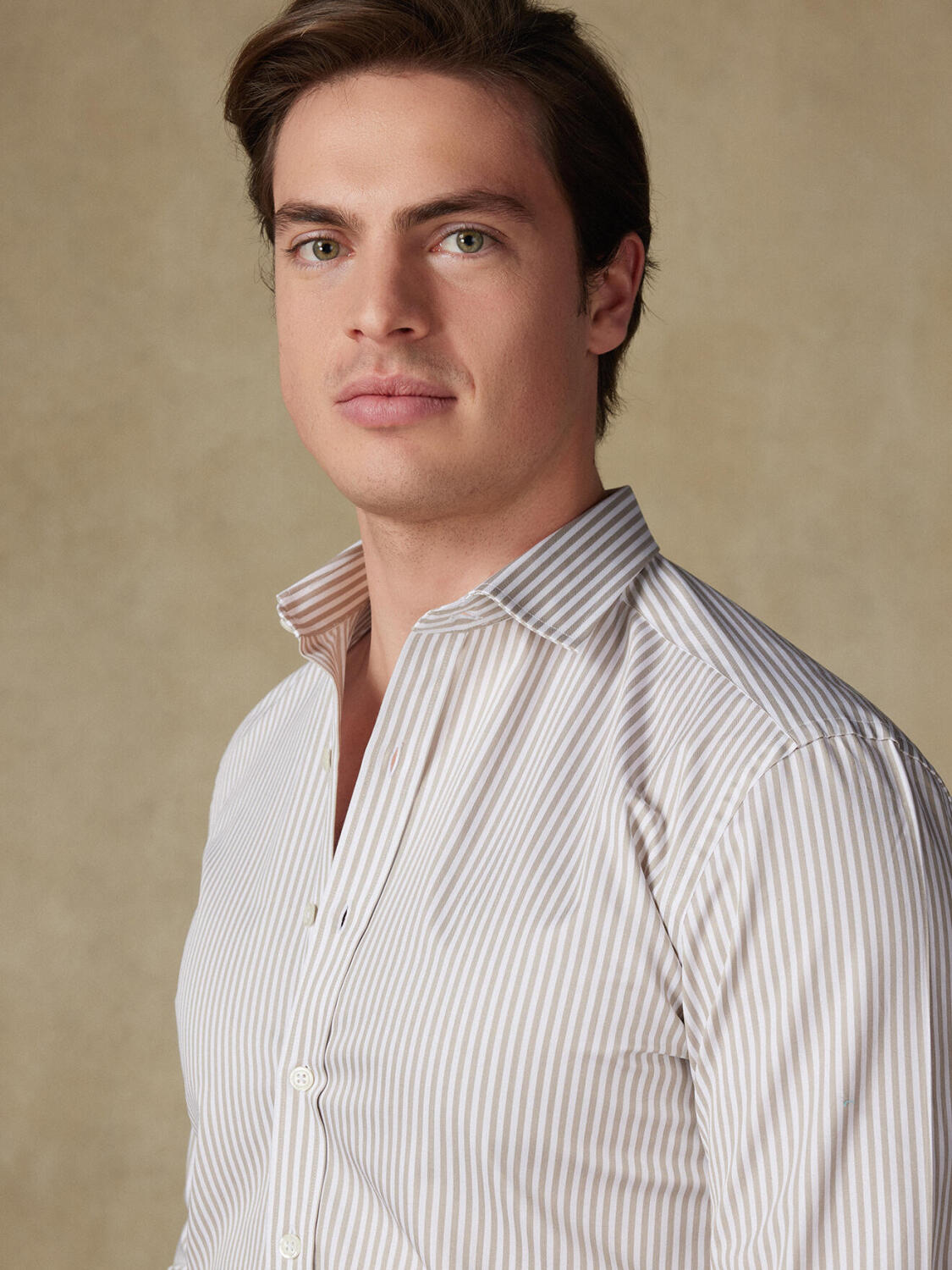 Chemise Barry à rayures sable