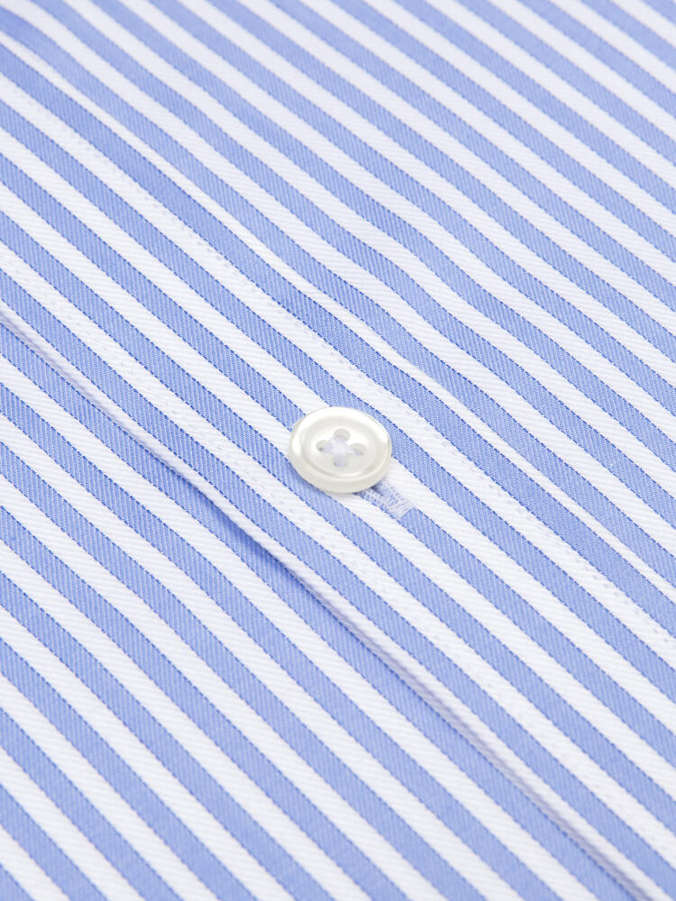 Barry shirt with sky blue stripes