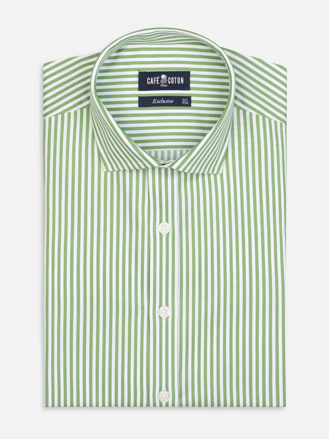 Barry groen gestreept overhemd