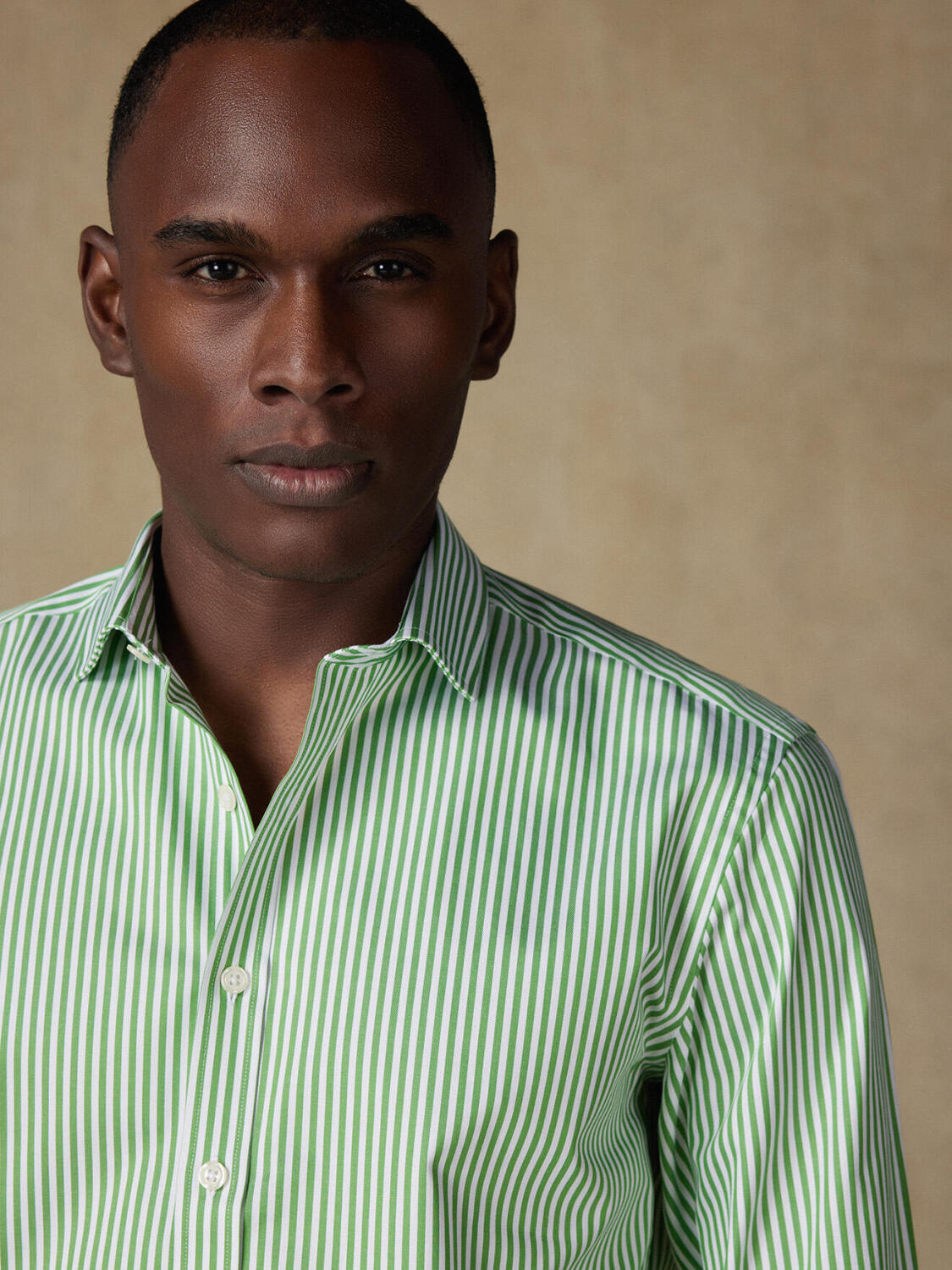 Barry groen gestreept overhemd