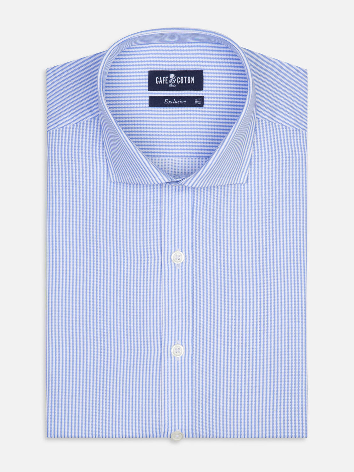 Camicia Bennett a righe celeste