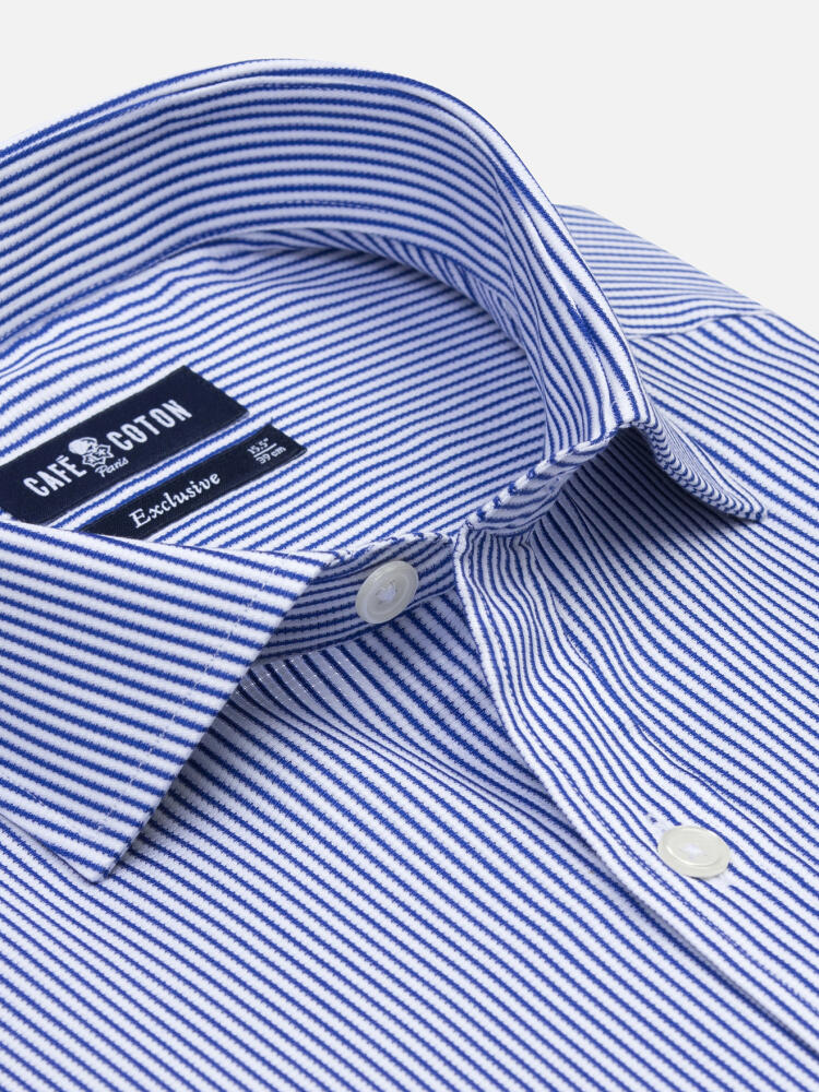 Bennett shirt with navy blue stripes