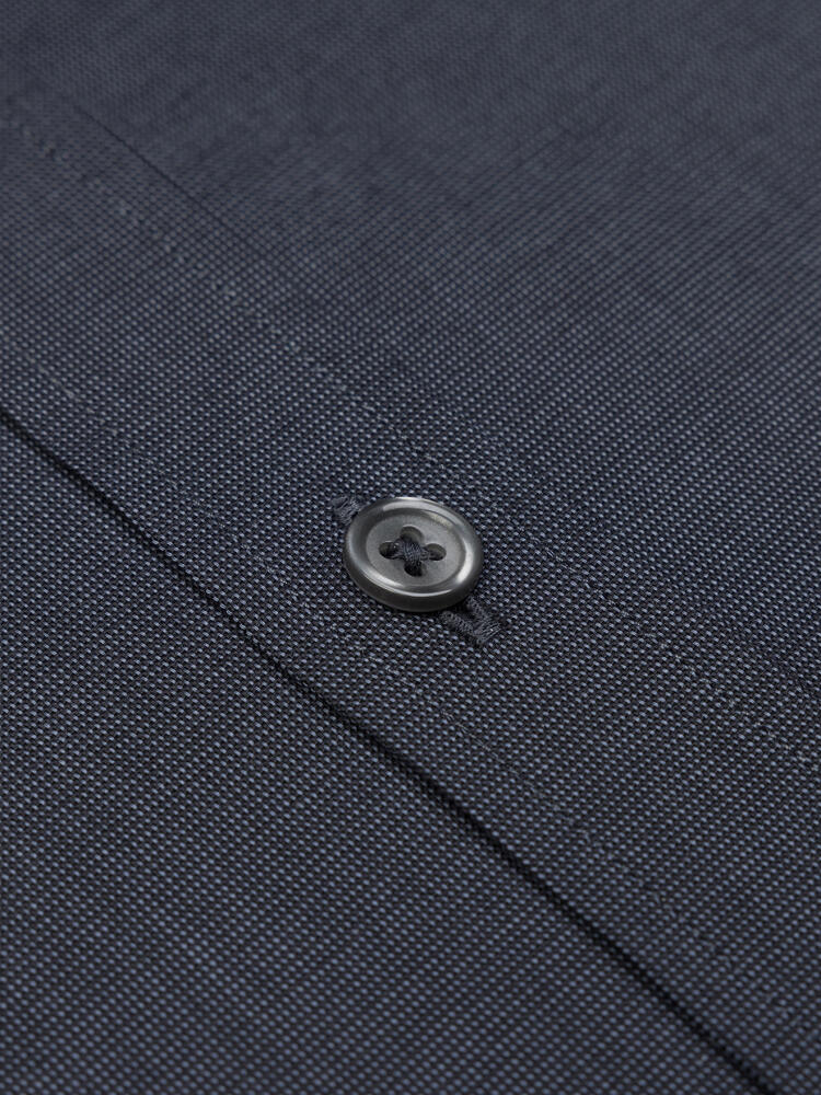 Bob anthracite micro-oxford shirt