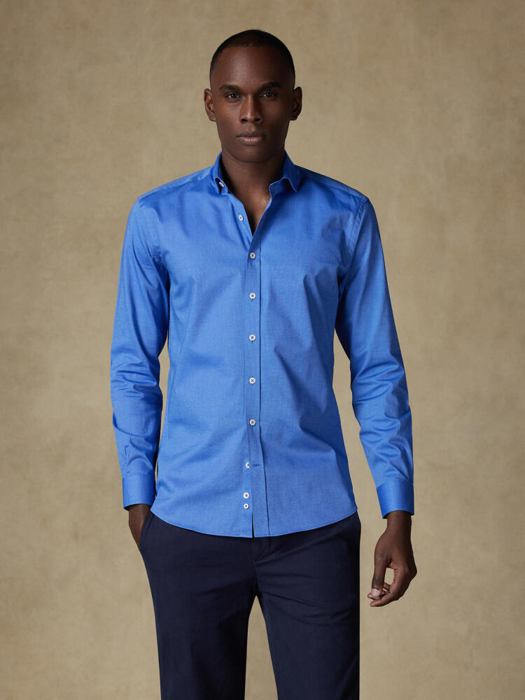 Chemise Bob en micro-oxford bleu