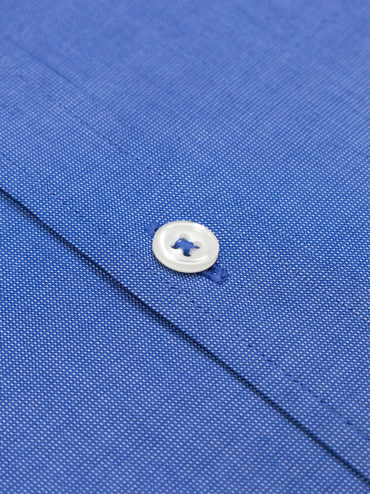 Chemise Bob en micro-oxford bleu