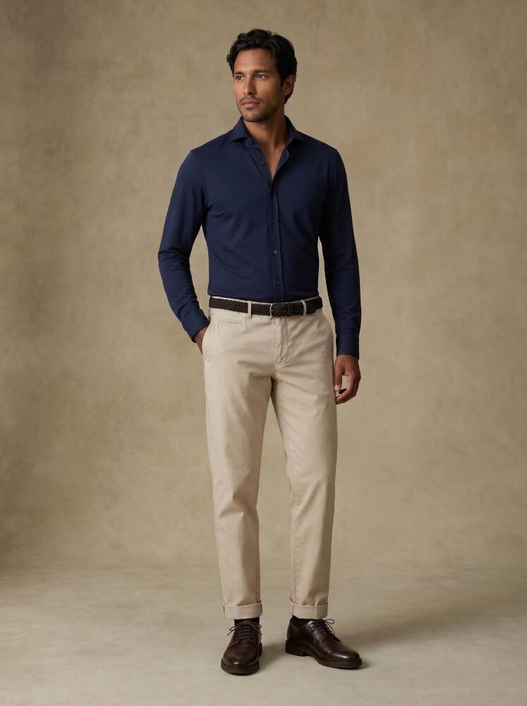 Chemise Boxy en jersey marine