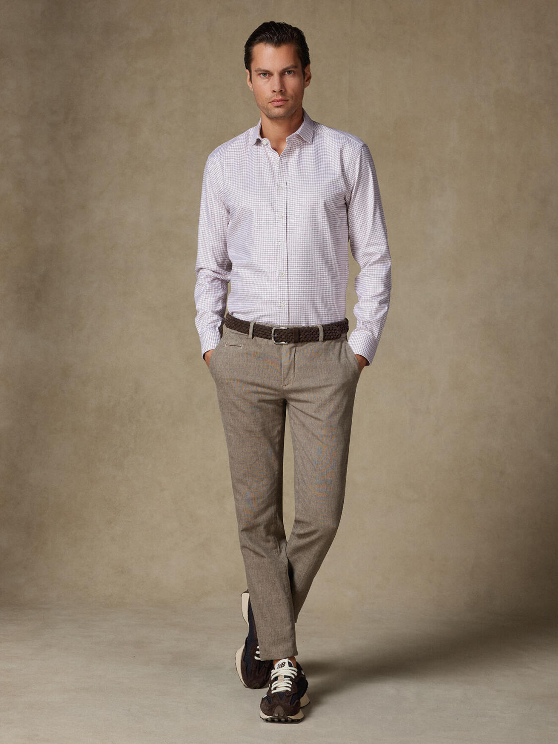 Chemise Brent à carreaux grèges