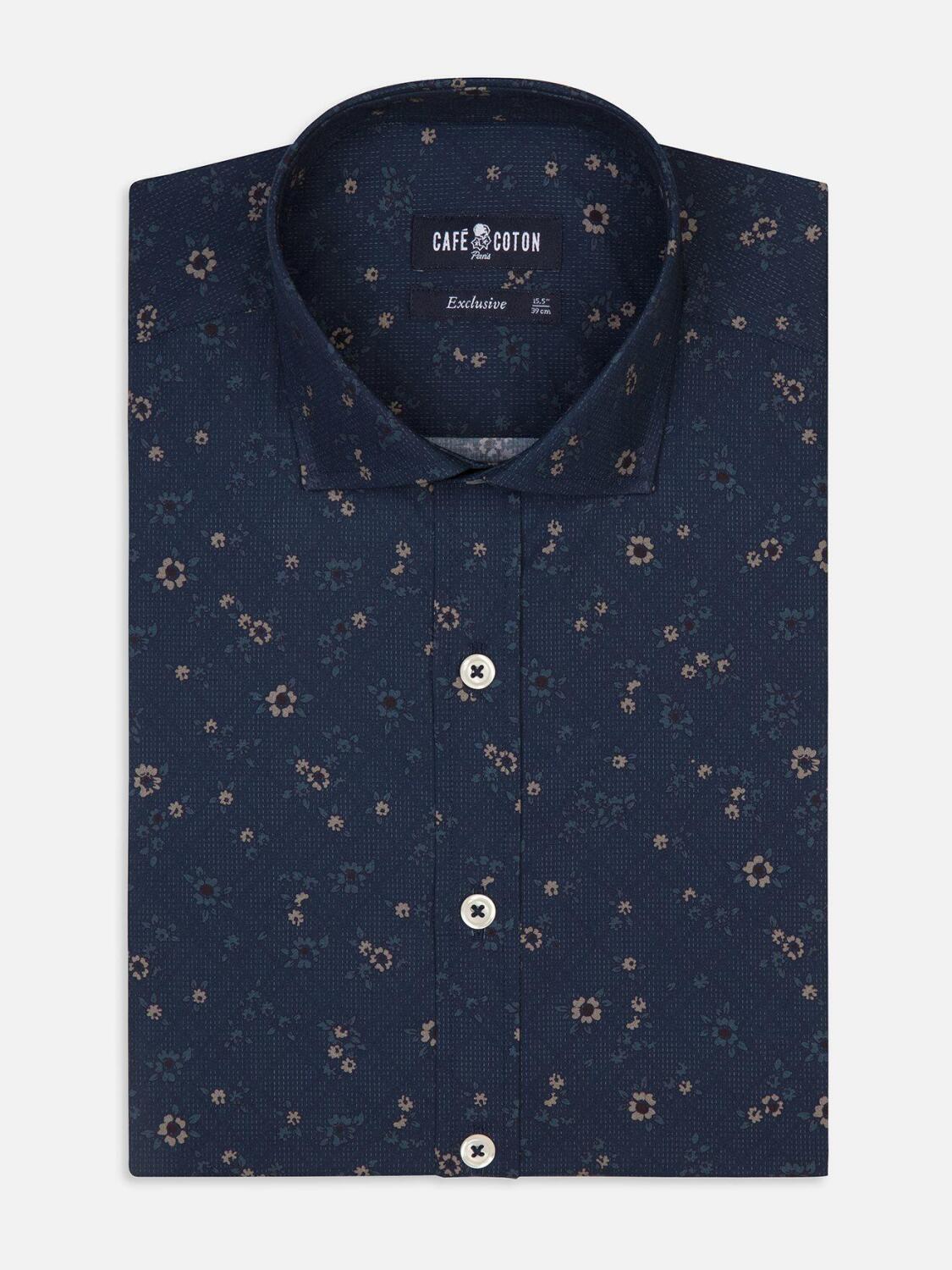 Chemise Bretty marine à imprimé floral