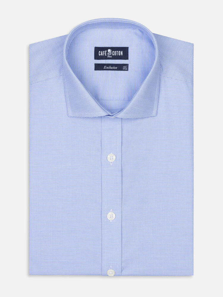 Camisa Brian de cuadros azul cielo