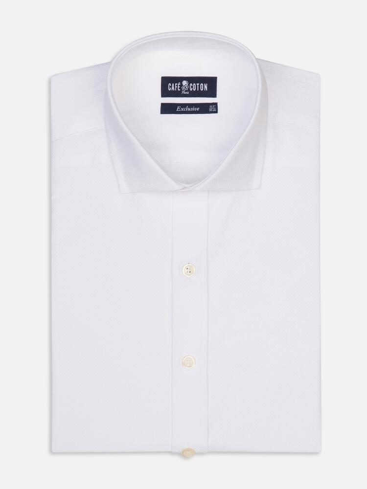 Chemise Bruce texturée blanche