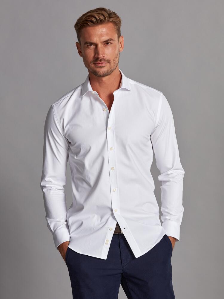 Chemise Bruce texturée blanche