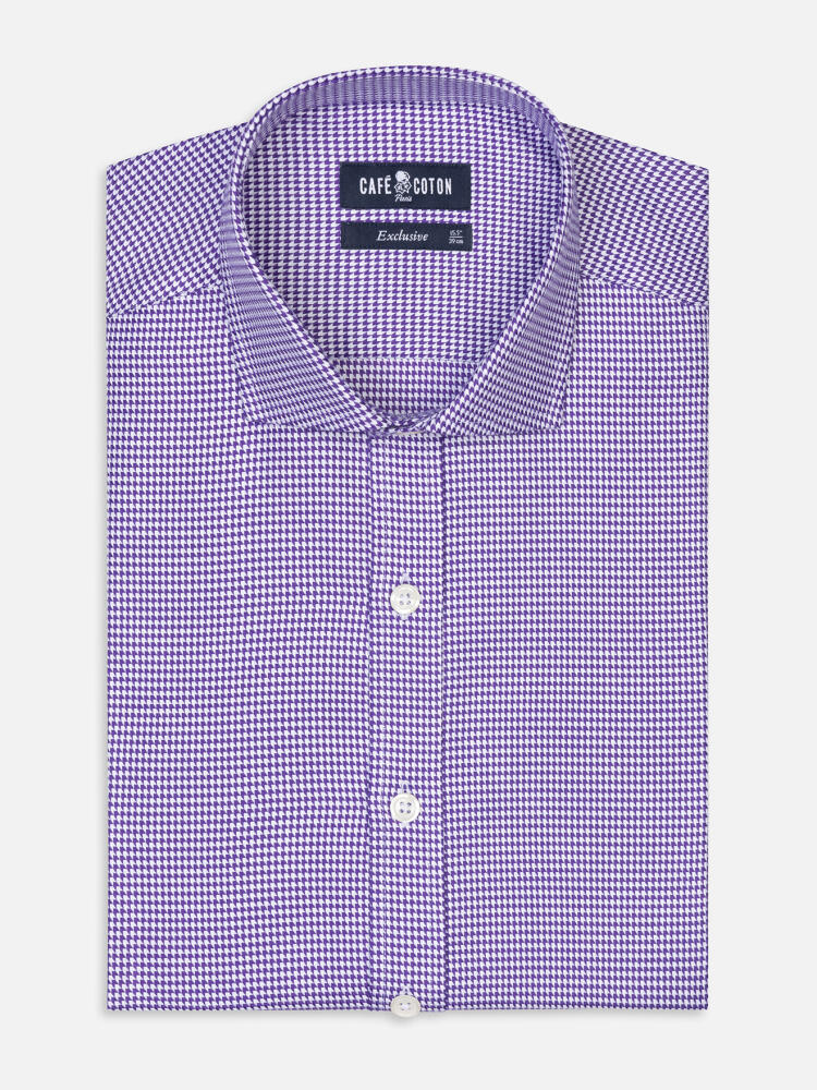 Camicia Bud in twill viola