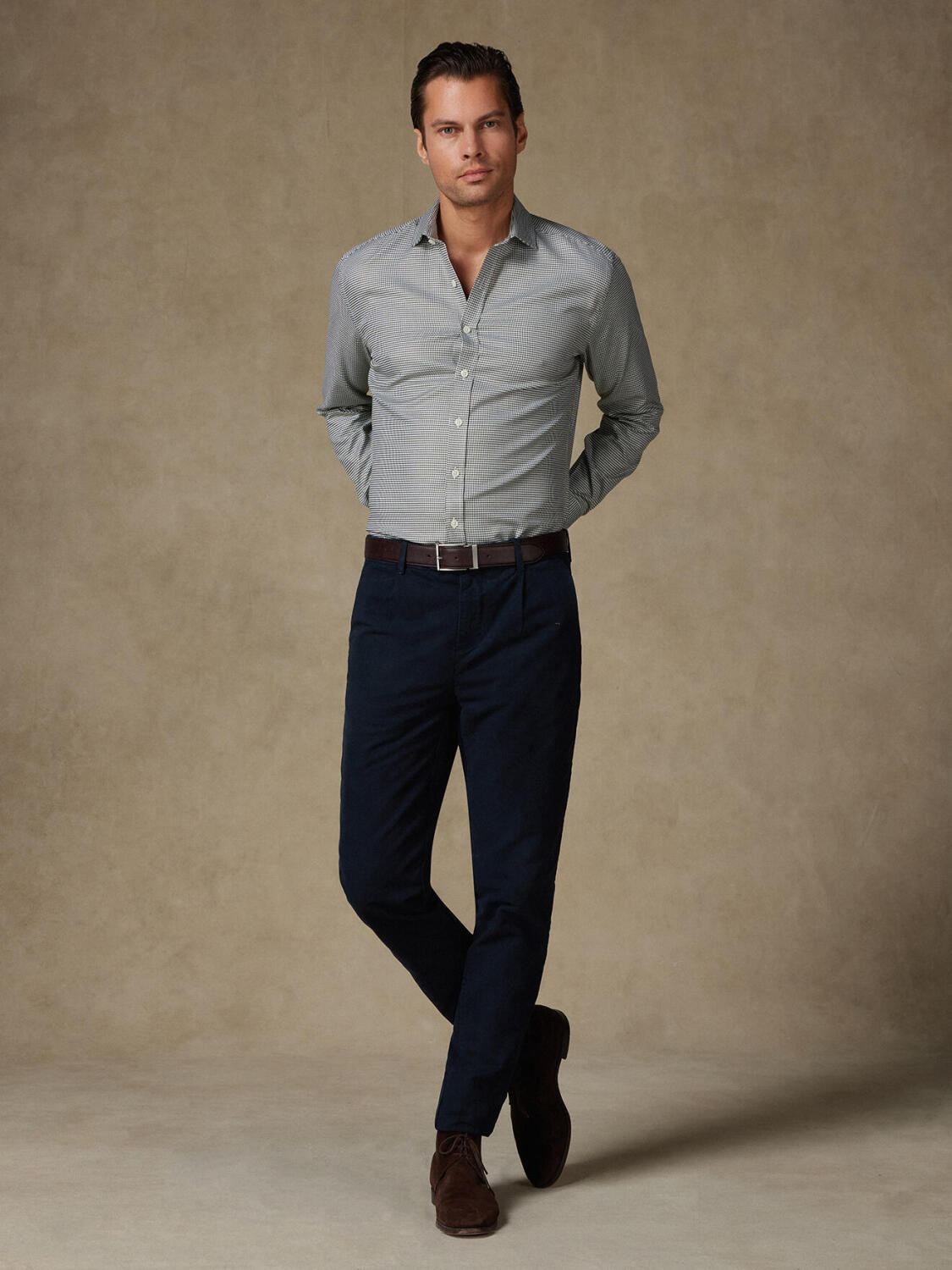 Camicia Bud in twill kaki