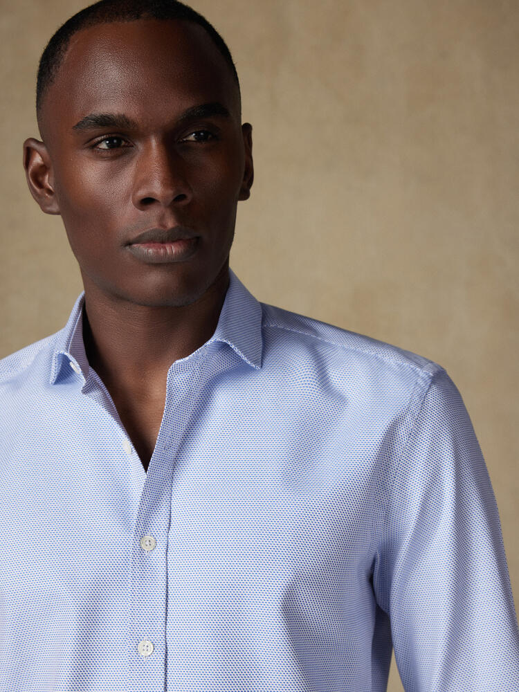 Camicia Caleb in twill blu