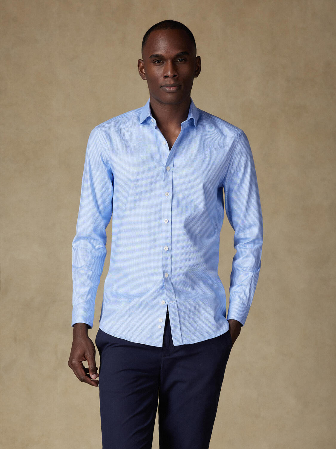 Camicia Cameron in twill blu