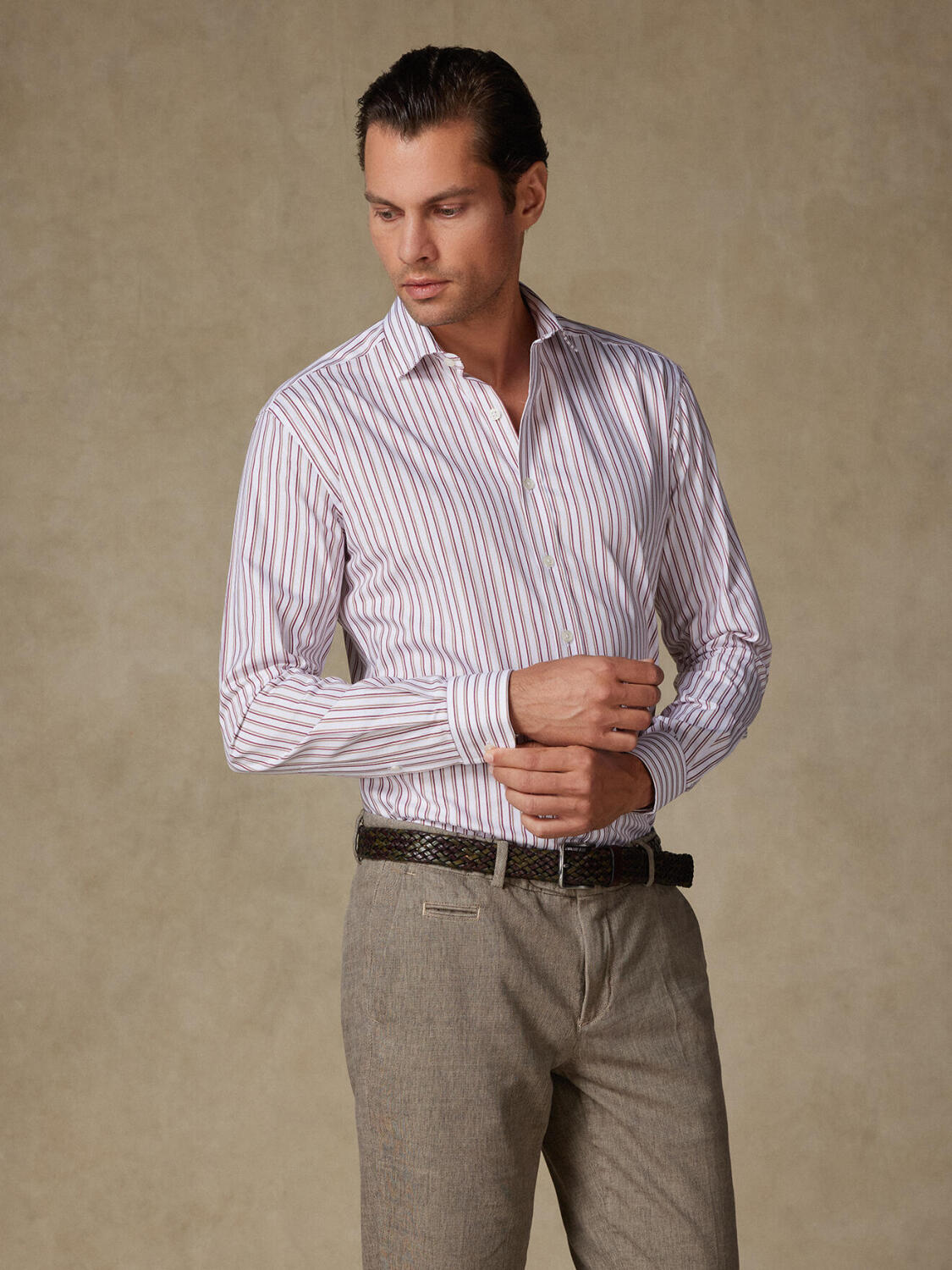 Camicia Carly a righe bordeaux