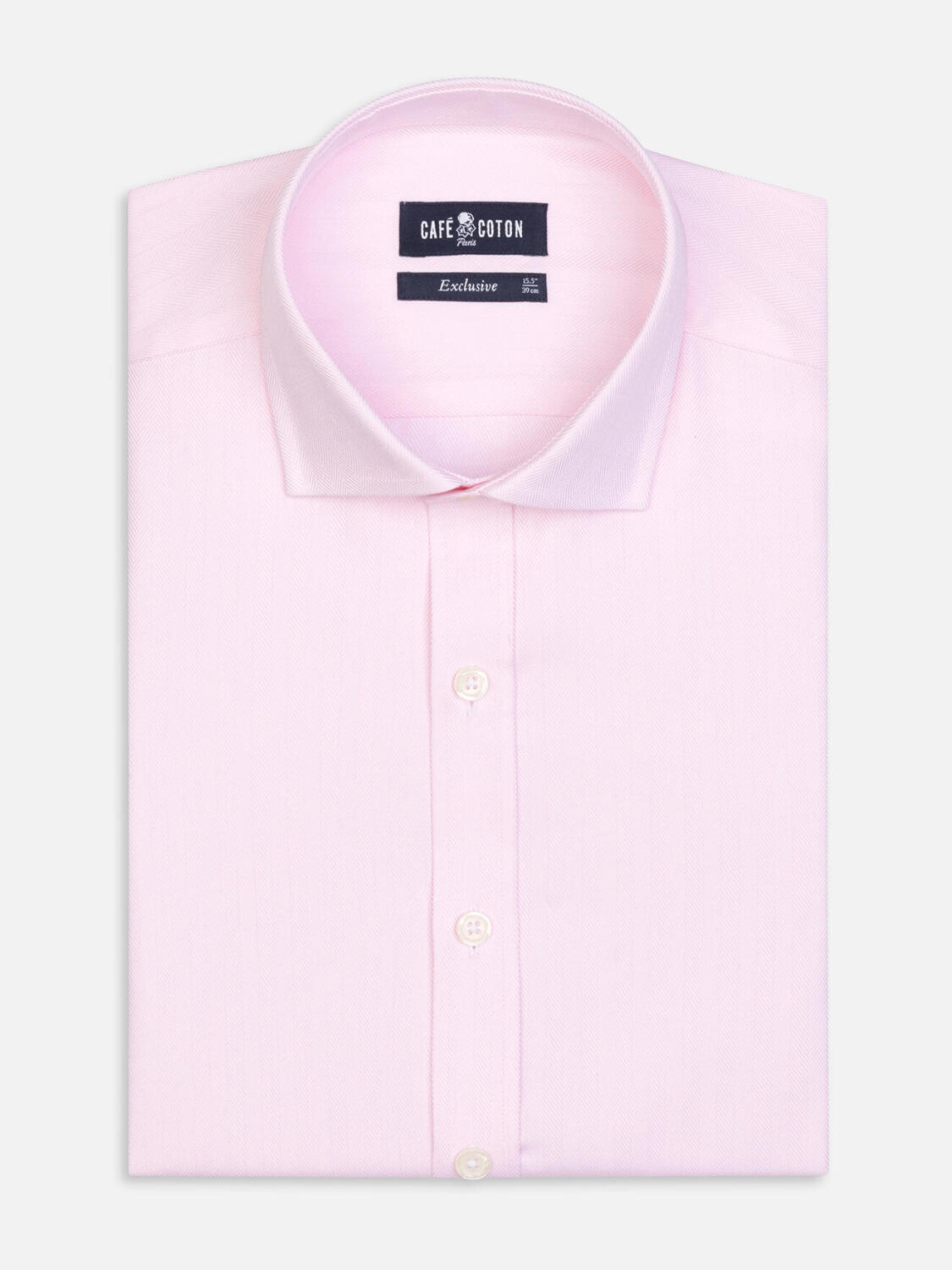 Camicia rosa spigata