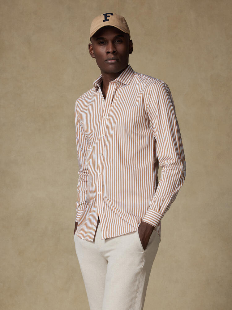 Camisa Chris a rayas habano