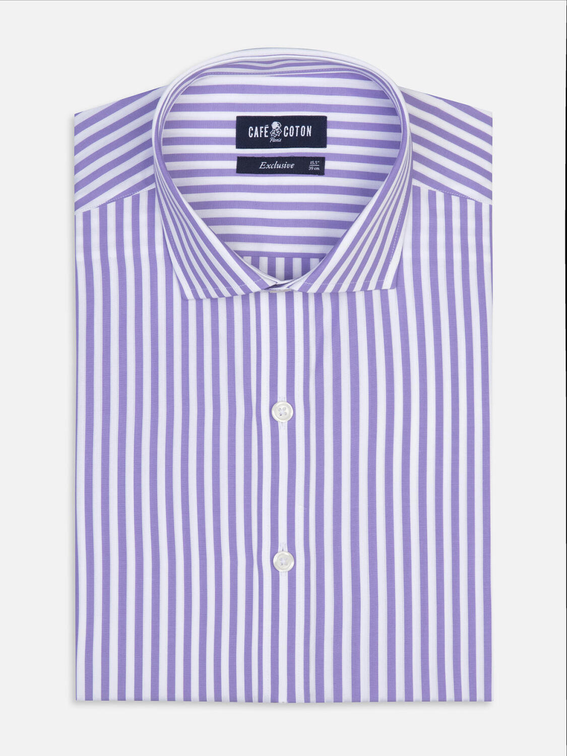 Chris shirt with lilac stripes