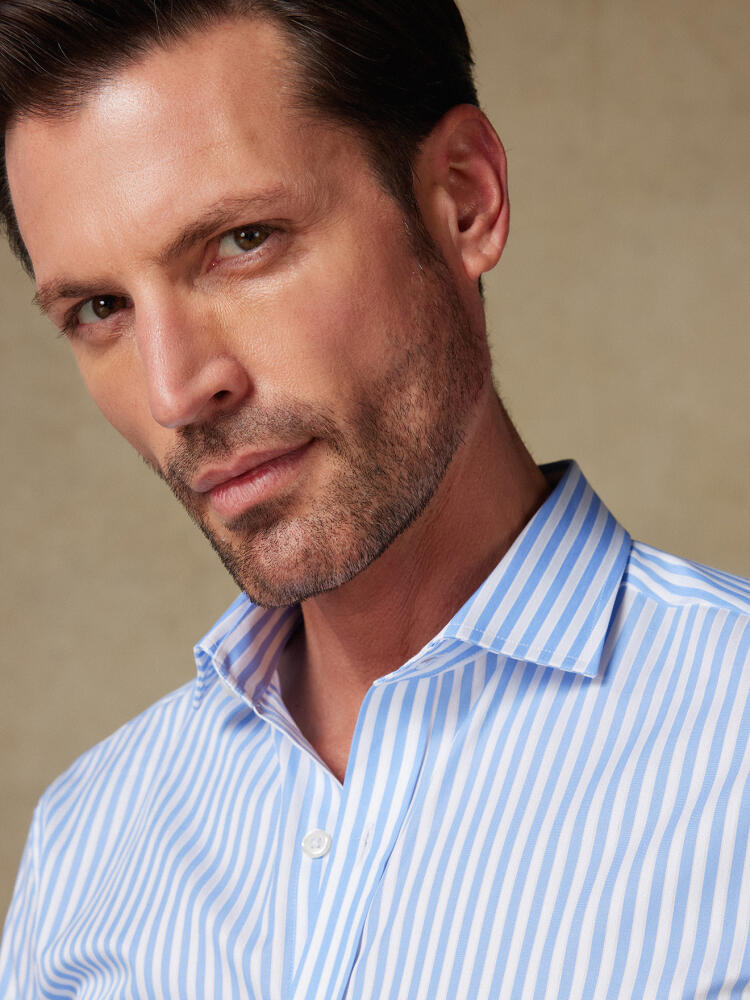 Chemise Chris en natté ciel