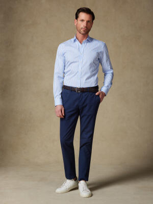 Chemise Chris en natté ciel