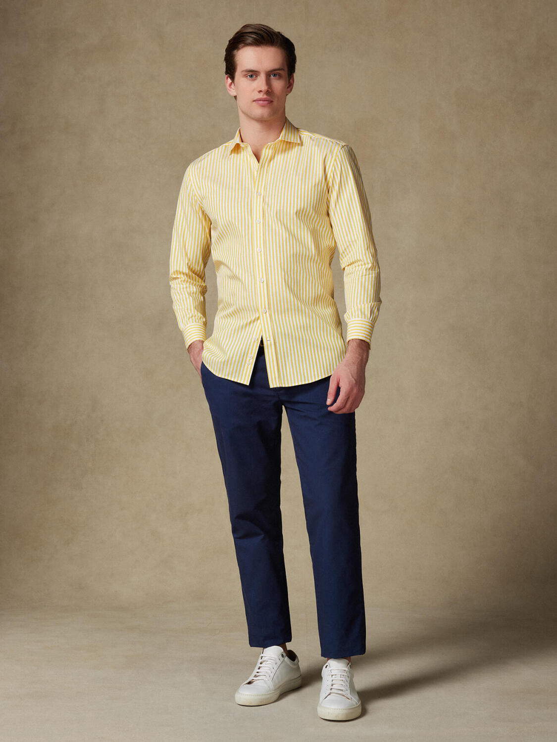 Chemise Chris à rayures jaunes