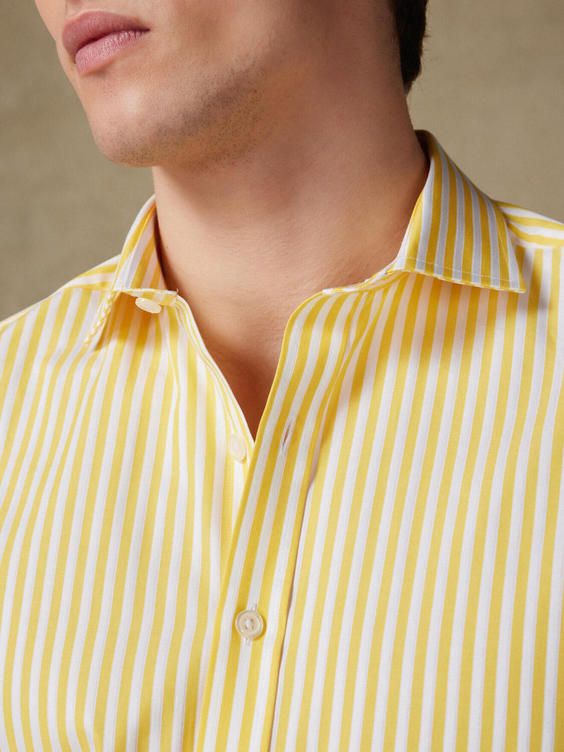 Chemise Chris à rayures jaunes