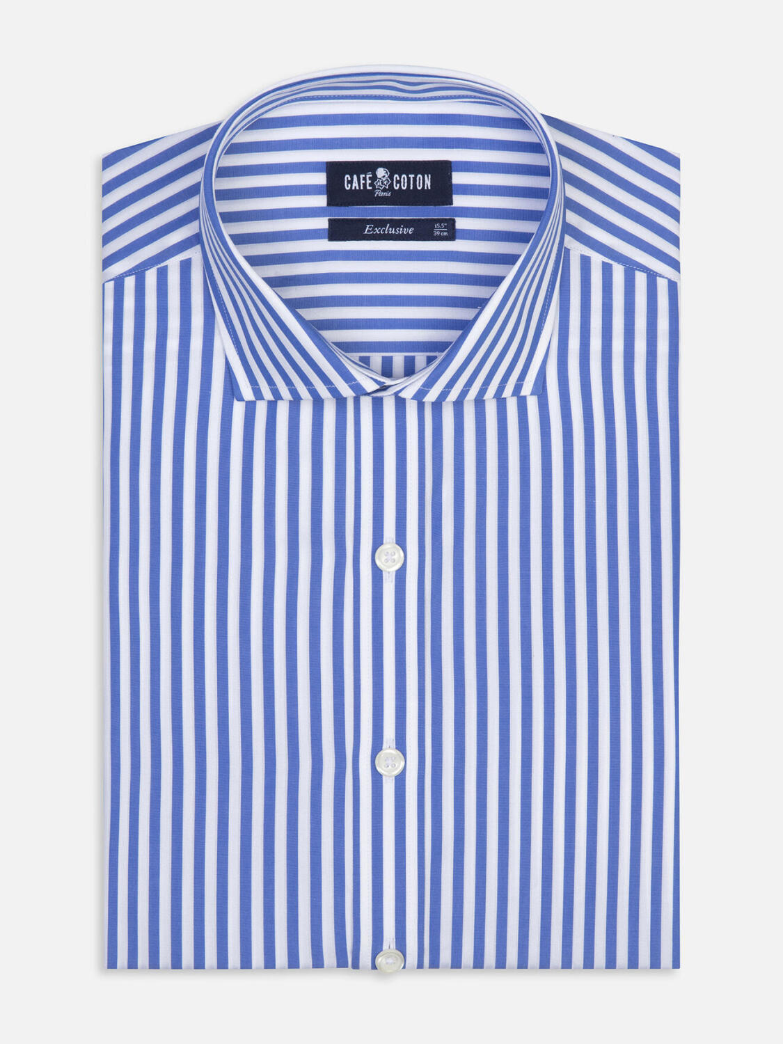 Chris shirt with blue stripes