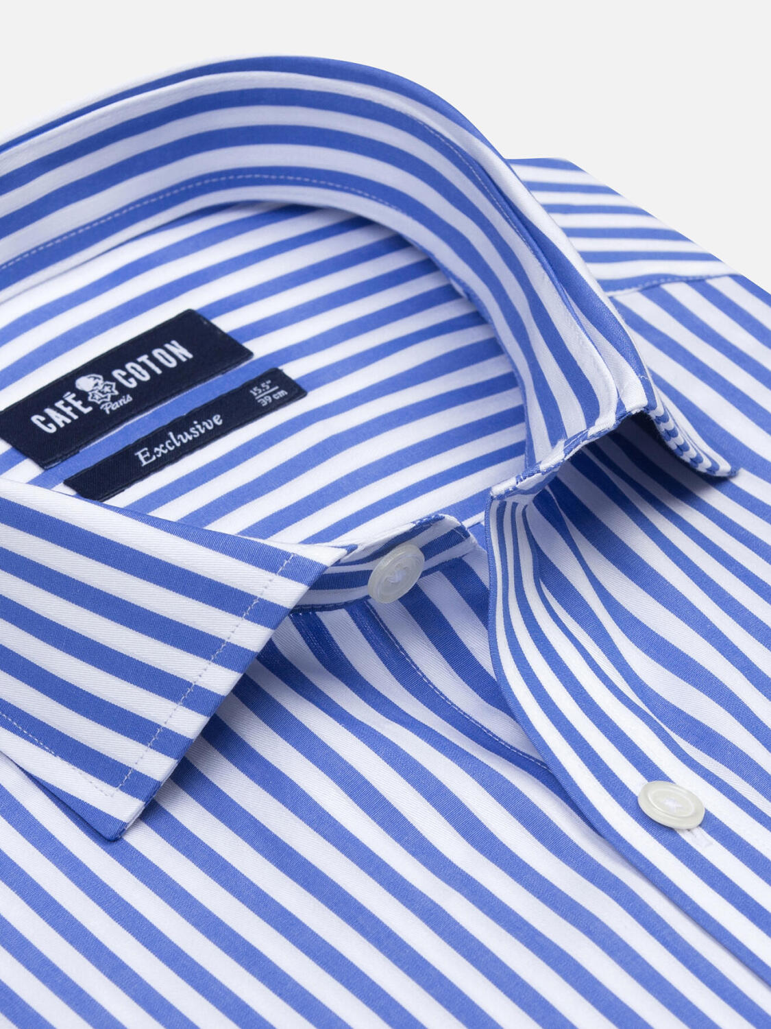 Chris shirt with blue stripes