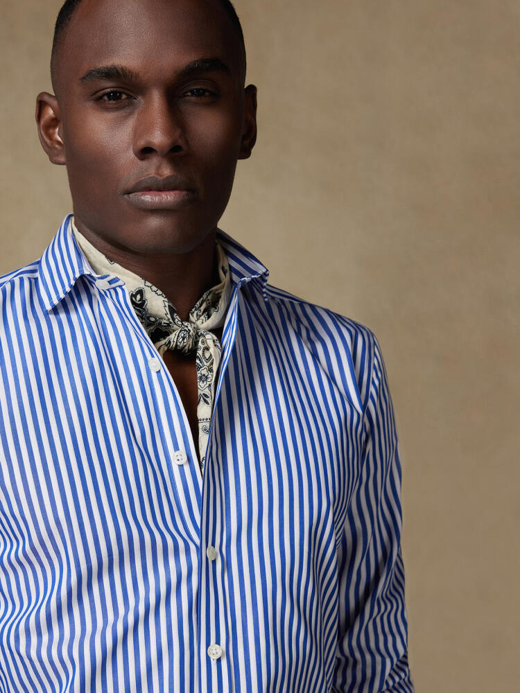 Camicia Chris a righe blu navy