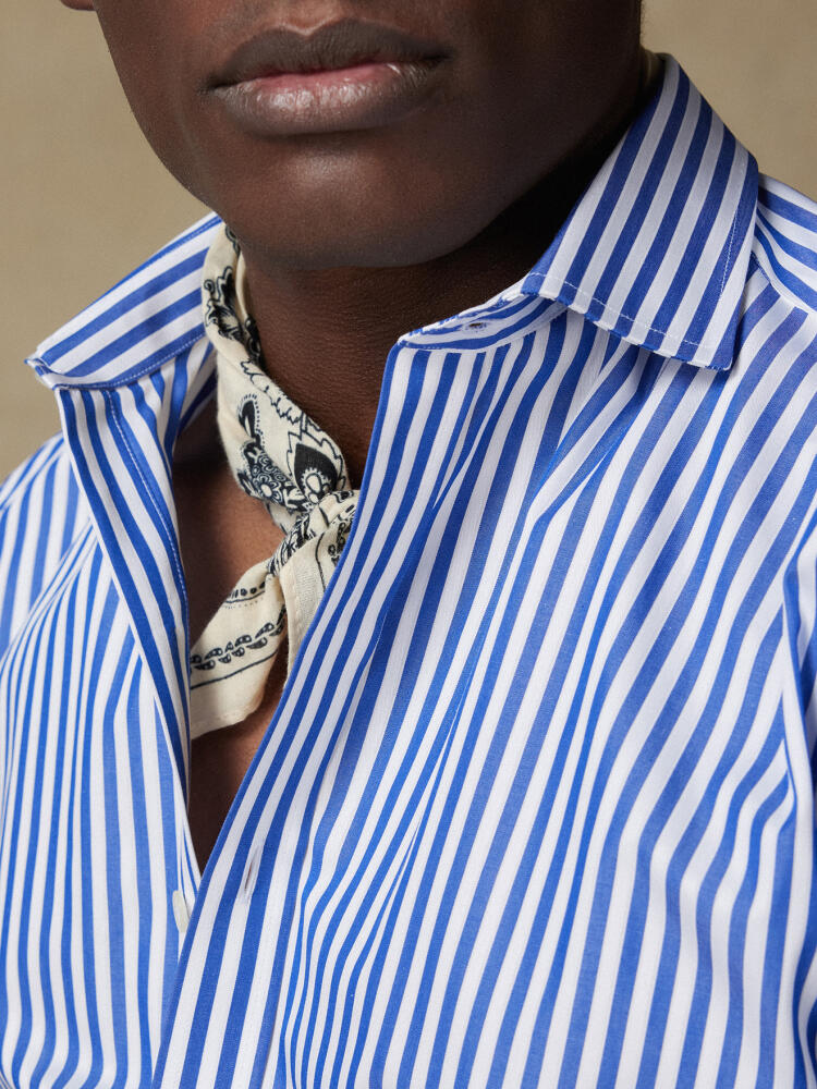 Camicia Chris a righe blu navy