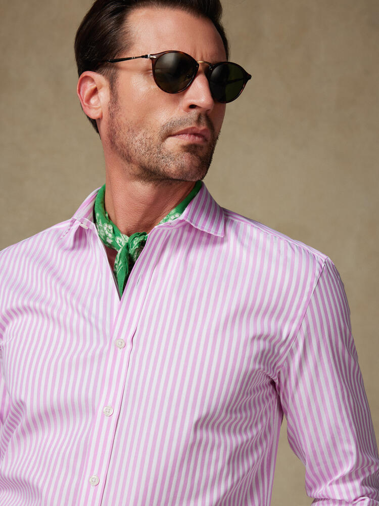 Chemise Chris à rayures rose