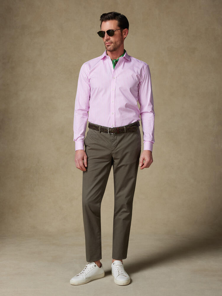 Chemise Chris à rayures rose