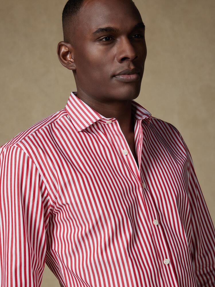 Chemise Chris à rayures rouges
