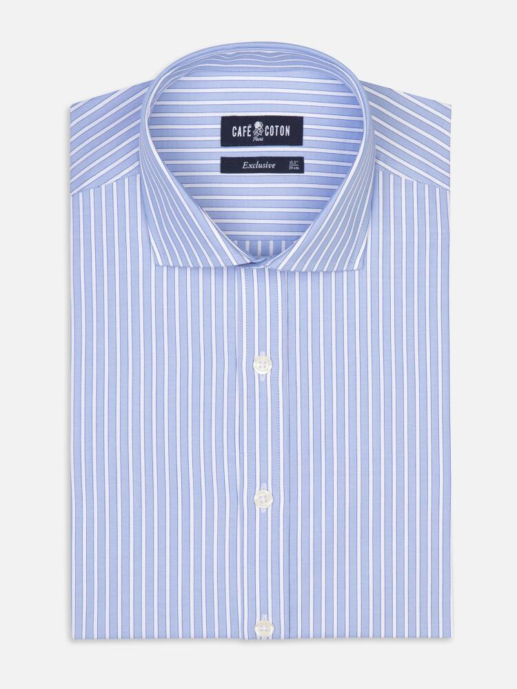 Colin sky blue striped shirt