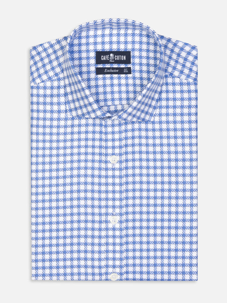 Chemise Comyn à carreaux bleu