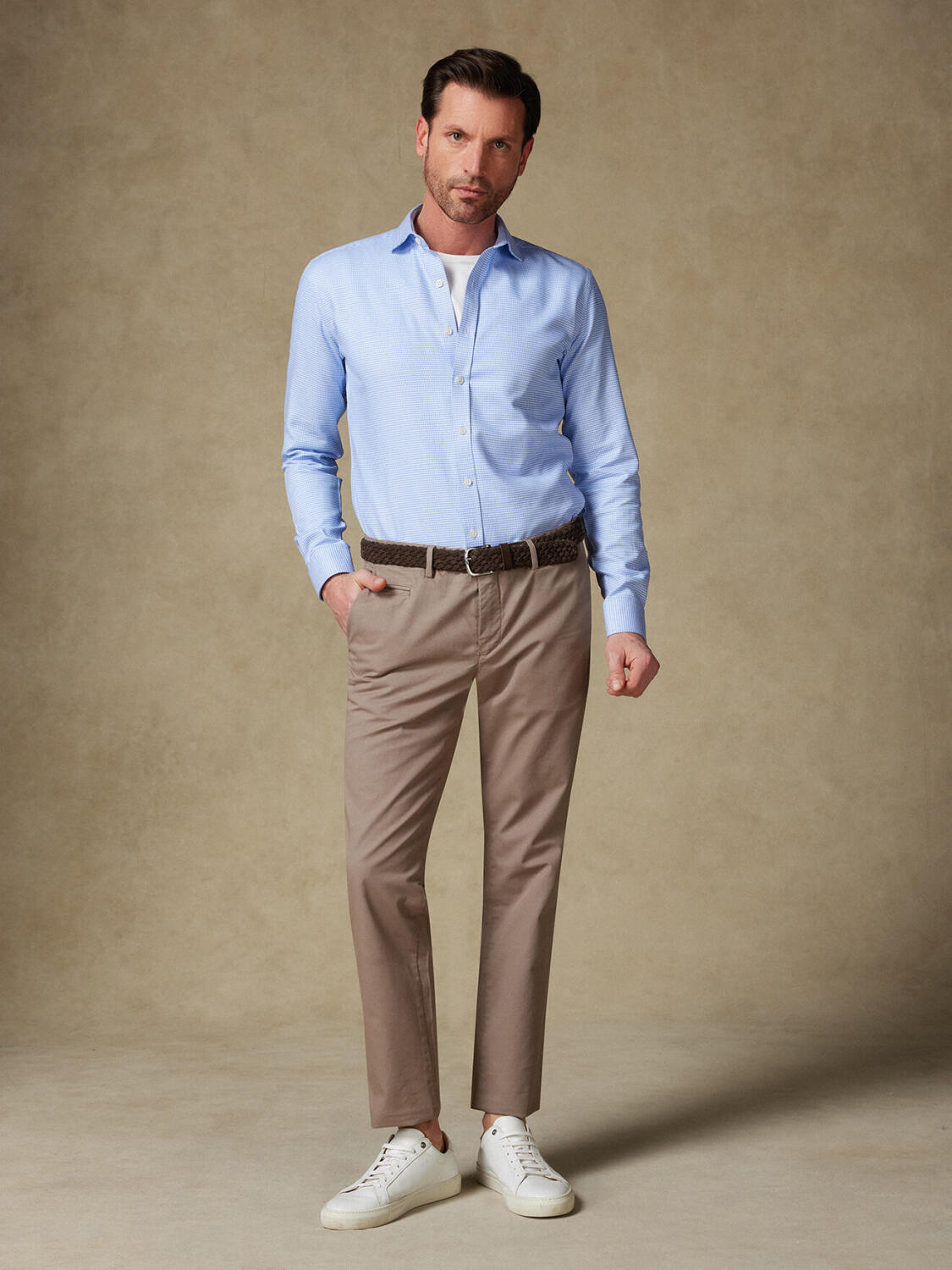 Camicia Corey in twill celeste