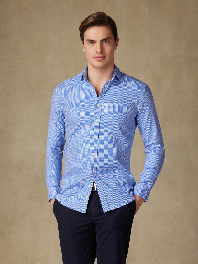 Chemise Creed texturée bleue