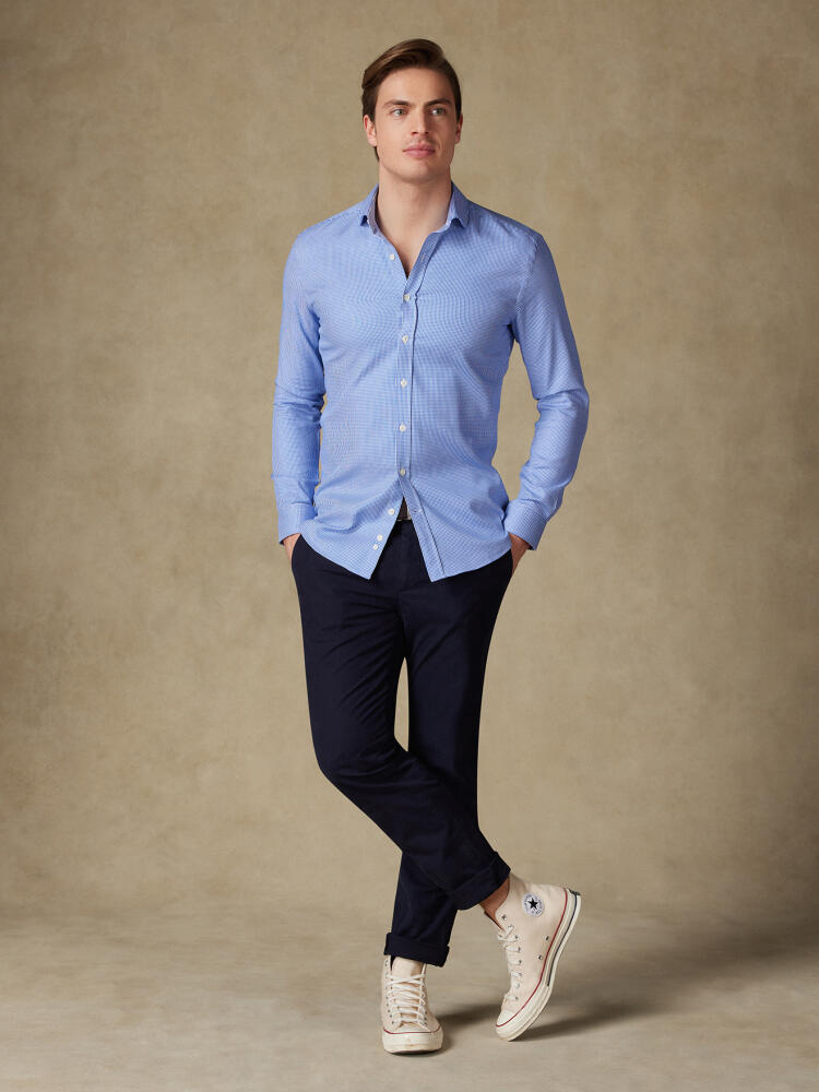 Chemise Creed texturée bleue