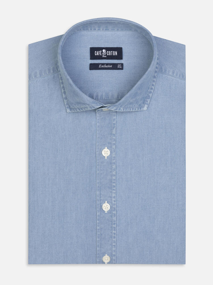 Chemise Dane en denim ciel