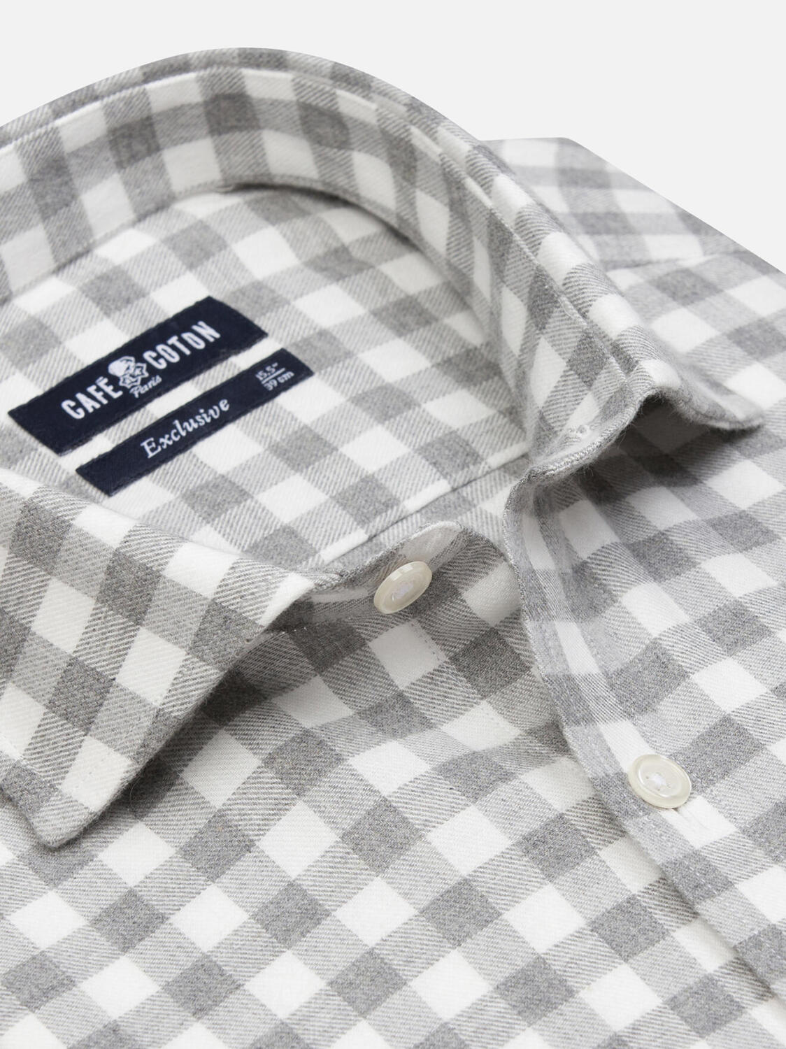 Danny camicia in flanella a quadri grigi