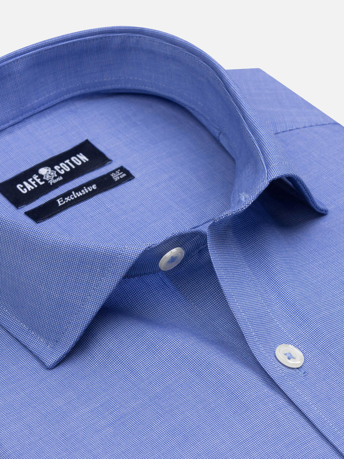 Chemise Daria en popeline bleue