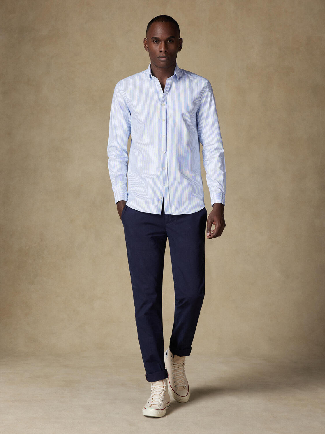 Camicia Darius con righe in cielo